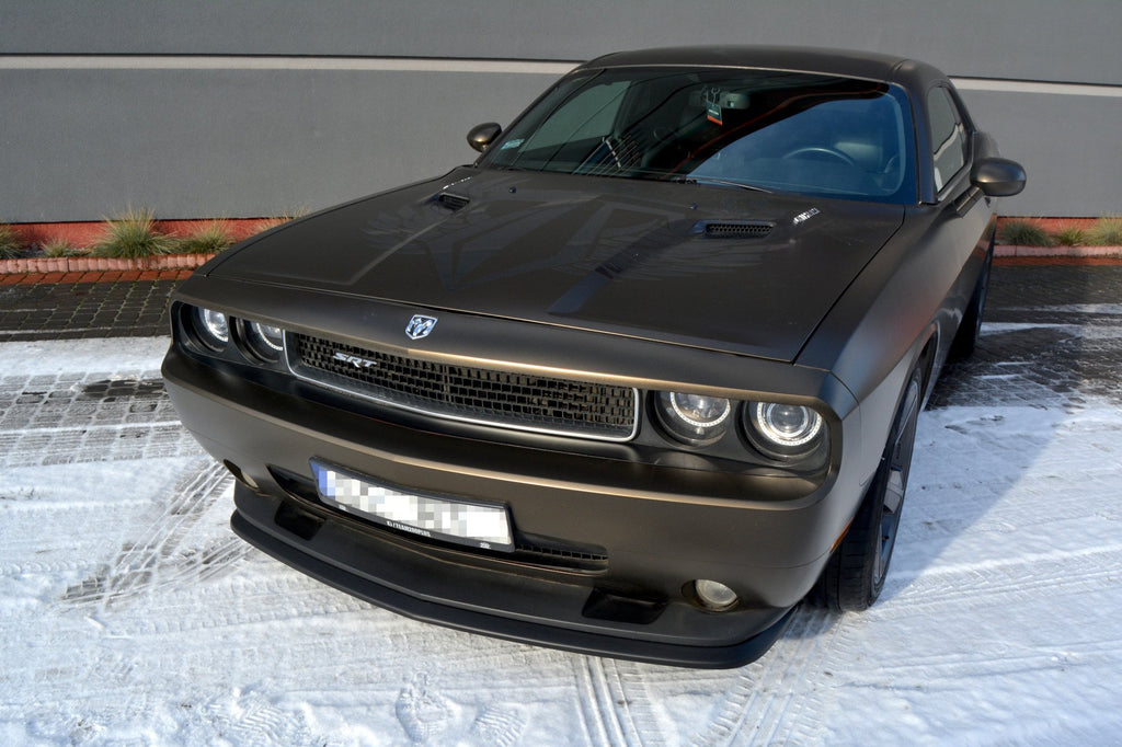 Maxton Design Street+ Spoilerlippe Front Ansatz passend für DODGE CHALLENGER MK3. PHASE-I SRT8 COUPE schwarz Hochglanz