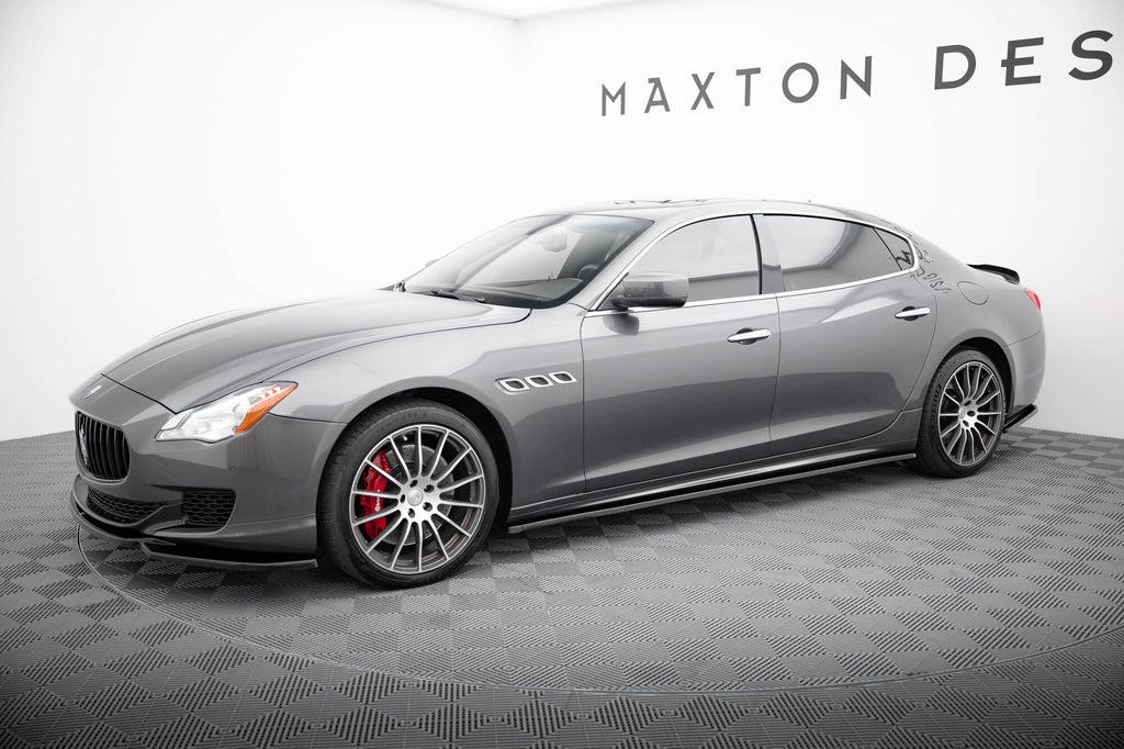 Maxton Design Street+ Seitenschweller Leisten passend für Maserati Quattroporte Mk6 schwarz Hochglanz