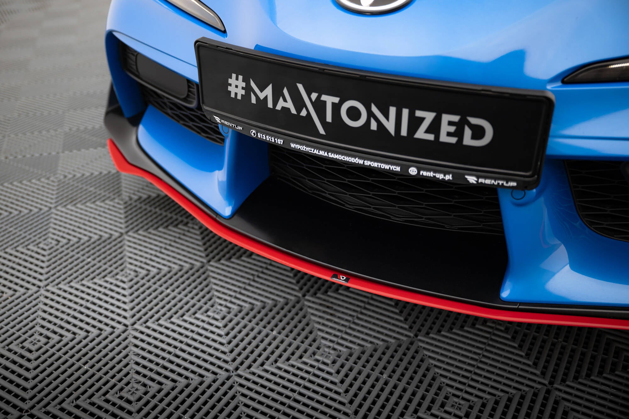 Maxton Design Street+ Spoilerlippe Front Ansatz V.3 passend für Toyota Supra Mk5 schwarz Hochglanz