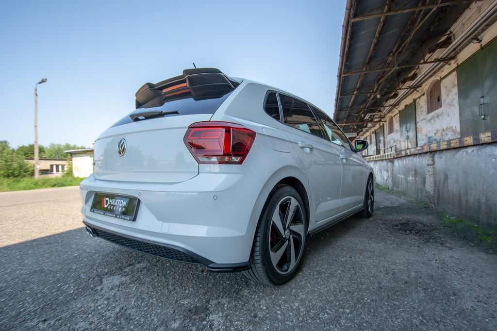 Maxton Design Spoiler CAP passend für VW Polo GTI / R-line Mk6 schwarz Hochglanz