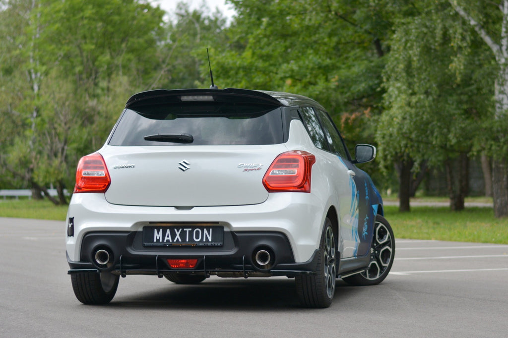 Maxton Design Heck Ansatz Flaps Diffusor passend für Suzuki Swift Mk6 schwarz Hochglanz