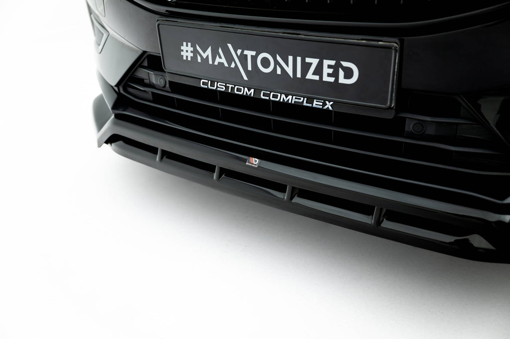 Maxton Design Street+ Spoilerlippe Front Ansatz passend für Volvo XC60 Mk2 schwarz Hochglanz