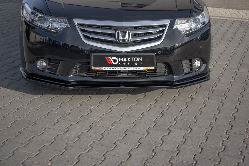 Maxton Design Front Ansatz für Honda Accord VIII (CU Series) Facelift schwarz matt