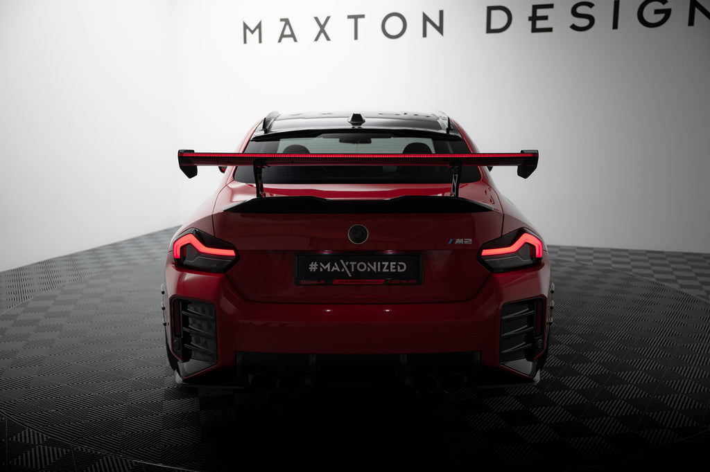 Maxton Design Carbon Spoiler With Internal Brackets Uprights + LED BMW M2 G87 für BMW M2 G87