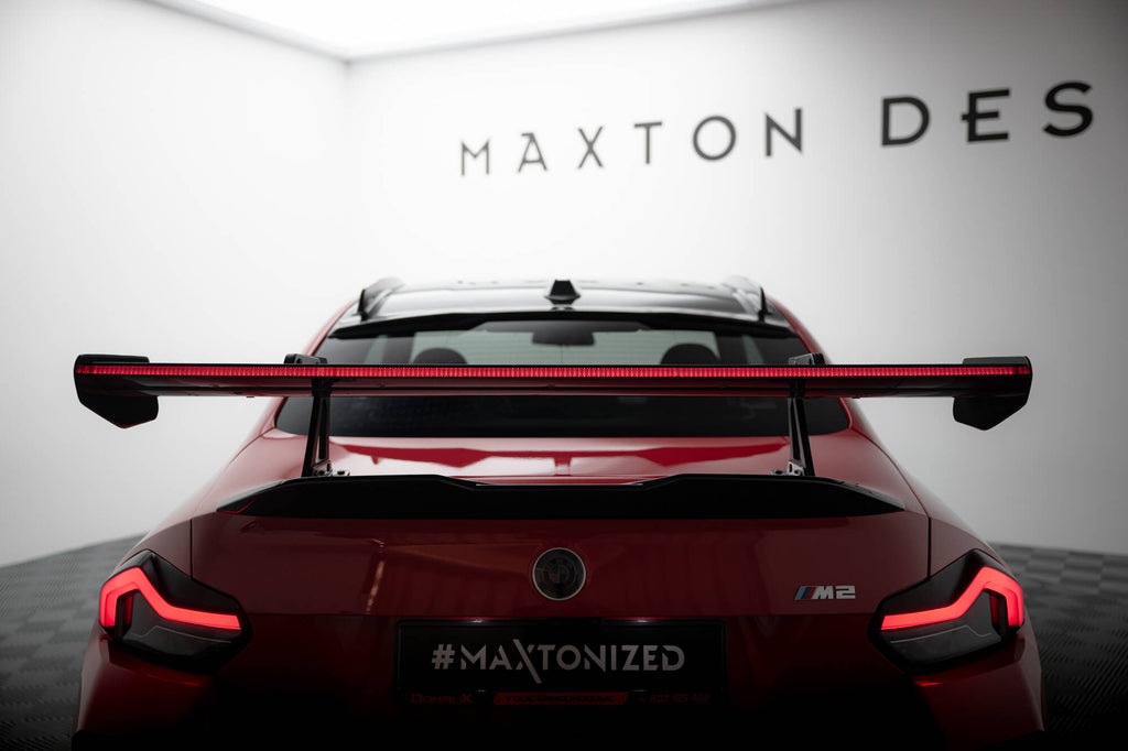 Maxton Design Carbon Spoiler With Upper Swan Mounting + LED BMW M2 G87 für BMW M1 E82