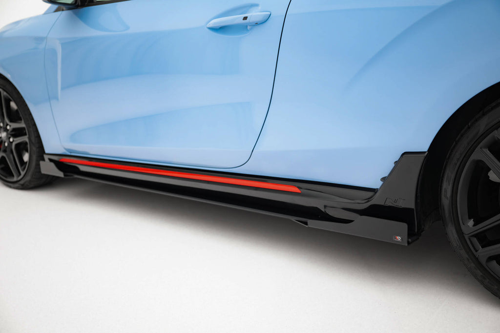 Maxton Design Seitenschweller Flaps passend für Hyundai Veloster N Mk2 schwarz Hochglanz