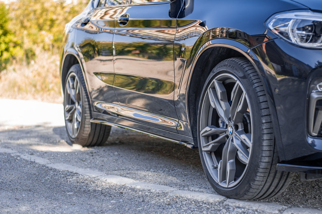 Maxton Design Street+ Seitenschweller Leisten passend für BMW X4 M-Paket G02 schwarz Hochglanz