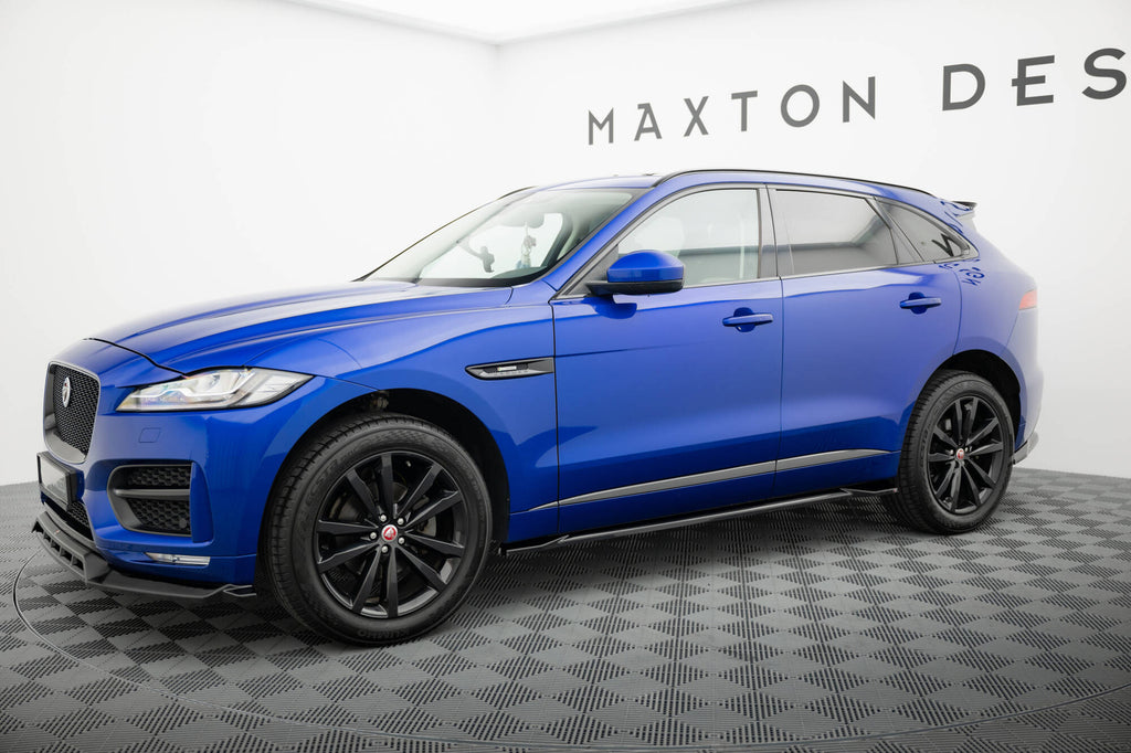 Maxton Design Street+ Seitenschweller Leisten passend für Jaguar F-Pace R-Sport X761 Facelift schwarz Hochglanz