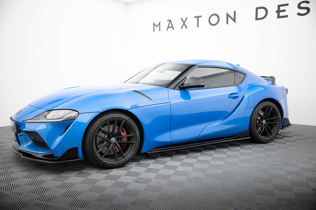 Maxton Design Street+ Seitenschweller Leisten V.2 passend für Toyota Supra Mk5 schwarz Hochglanz