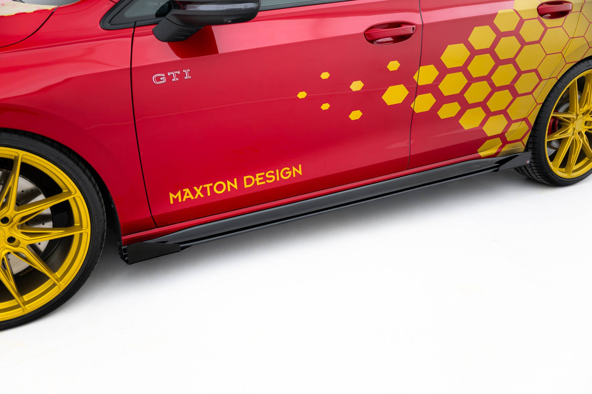 Maxton Design Seitenschweller Flaps passend für VW Golf GTI Clubsport Mk8 Facelift schwarz Hochglanz