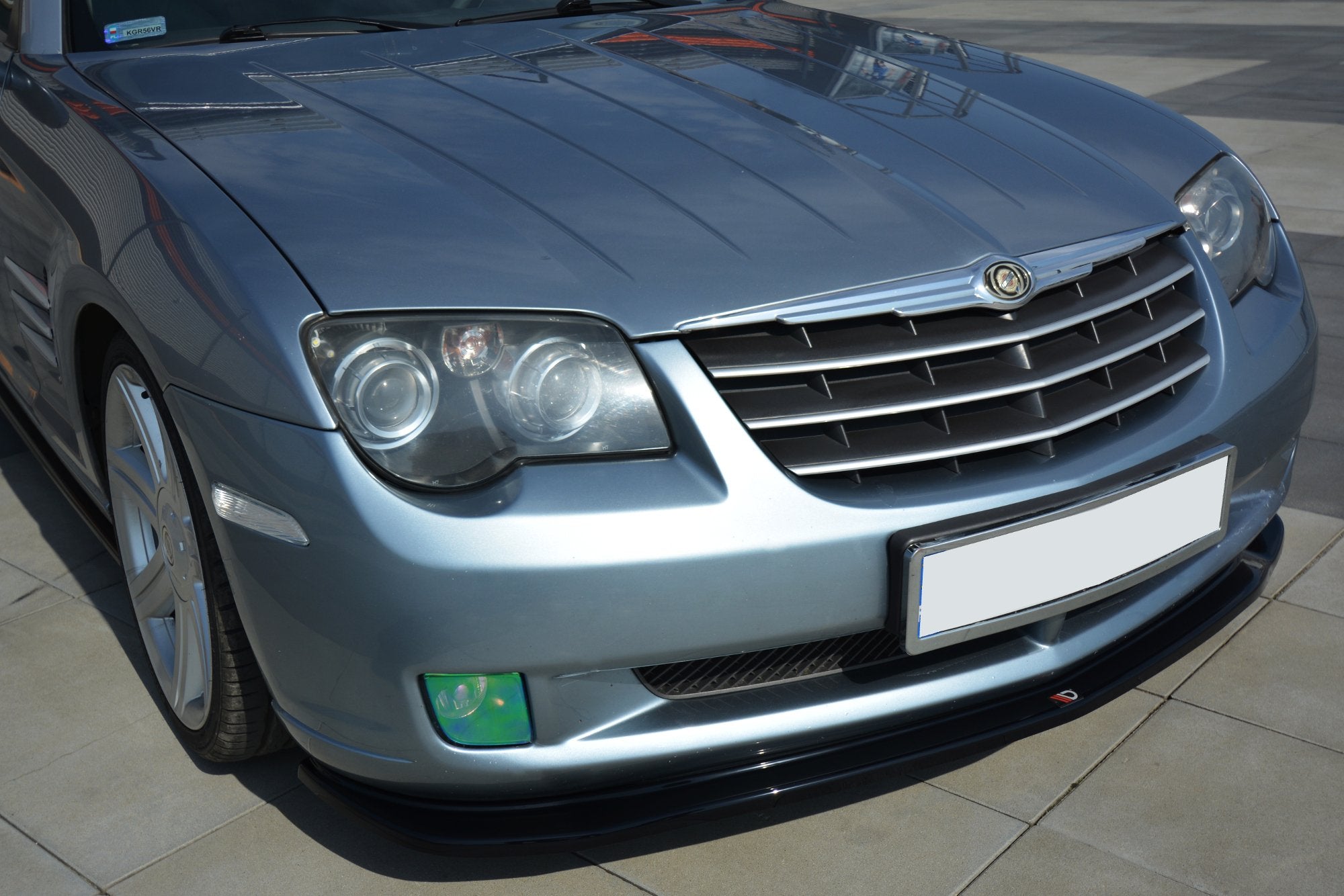 Maxton Design Street+ Spoilerlippe Front Ansatz passend für CHRYSLER CROSSFIRE schwarz Hochglanz