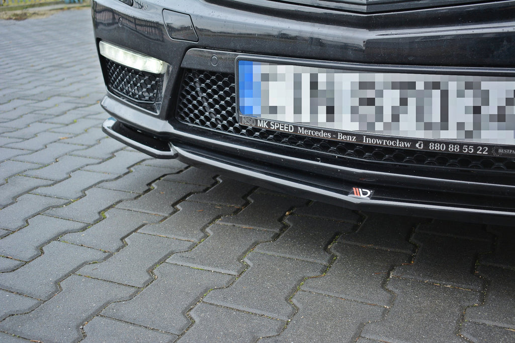 Maxton Design Street+ Spoilerlippe Front Ansatz V.1 passend für Mercedes E63 AMG W212 schwarz Hochglanz