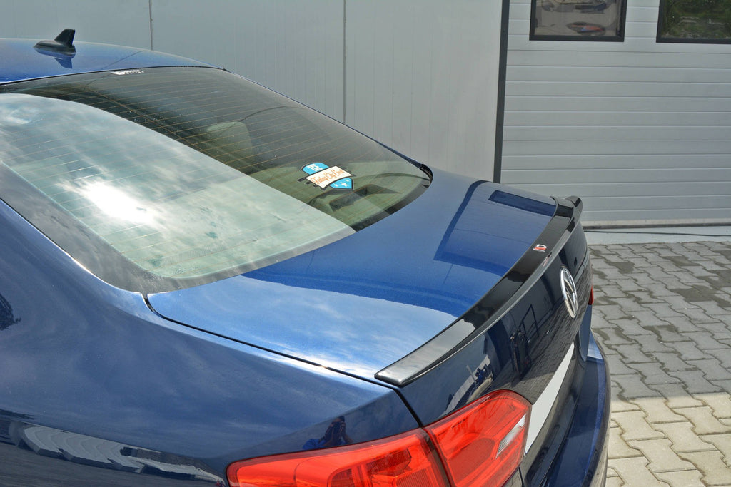 Maxton Design Spoiler CAP passend für VOLKSWAGEN JETTA MK6 SEDAN vor Facelift schwarz Hochglanz