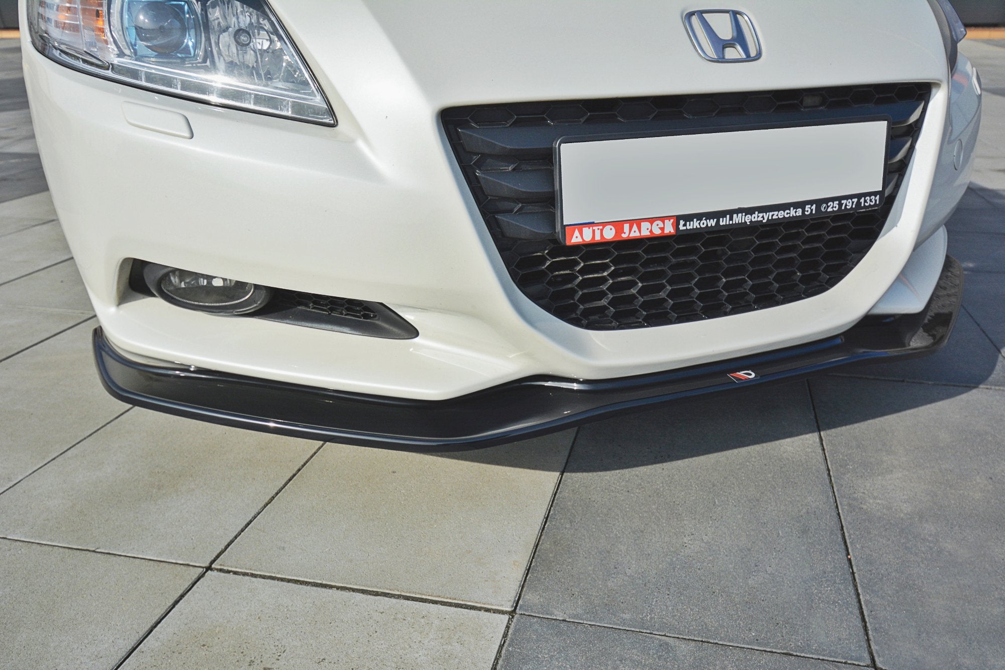 Maxton Design Street+ Spoilerlippe Front Ansatz V.1 passend für HONDA CR-Z schwarz Hochglanz