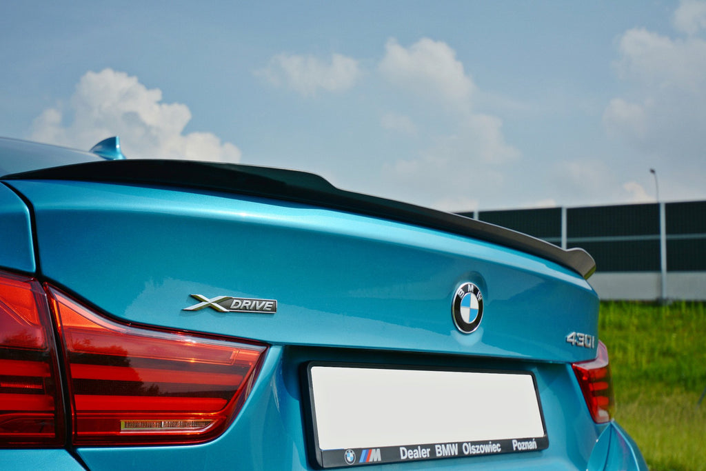 Maxton Design Spoiler CAP passend für BMW 4er Gran Coupe Standard / M-Paket F36 / F36 Facelift schwarz Hochglanz