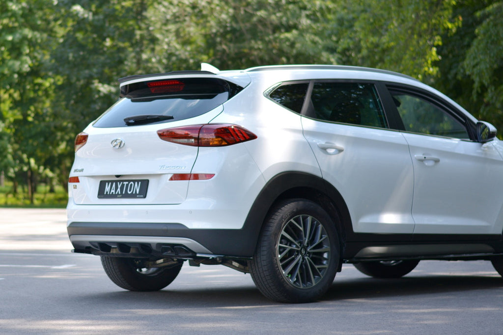 Maxton Design Diffusor Heck Ansatz passend für Hyundai Tucson Mk3 Facelift schwarz Hochglanz