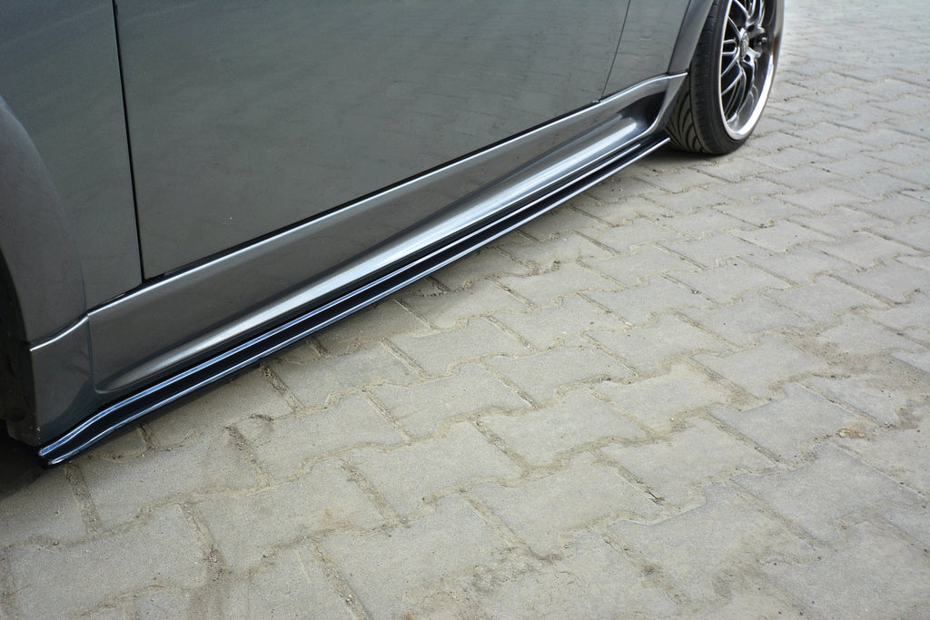 Maxton Design Street+ Seitenschweller Leisten passend für MINI R53 COOPER S JCW schwarz Hochglanz