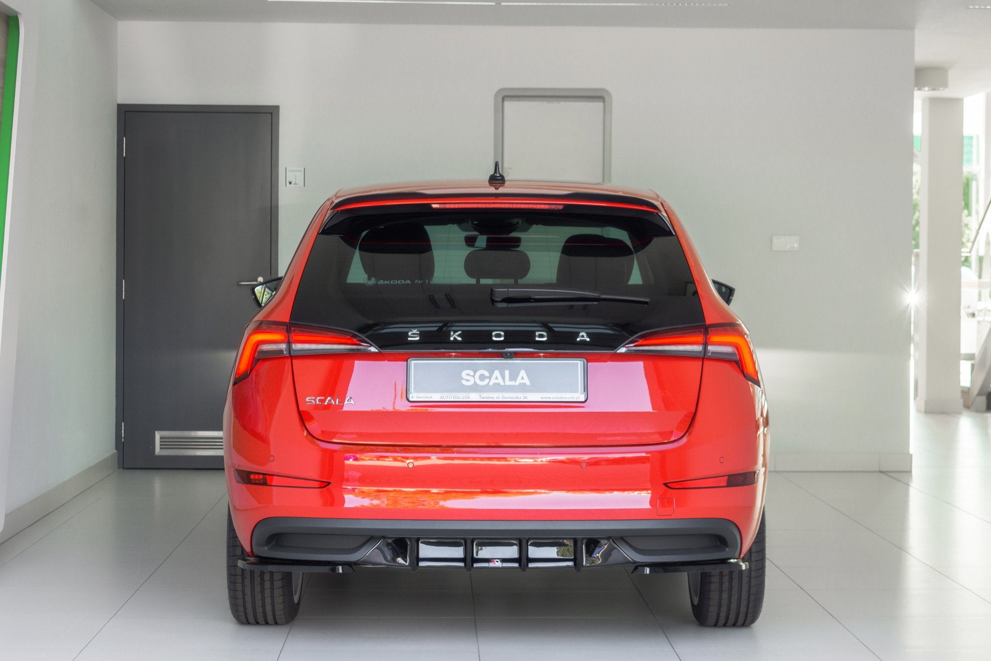 Maxton Design Diffusor Heck Ansatz passend für Skoda Scala schwarz Hochglanz
