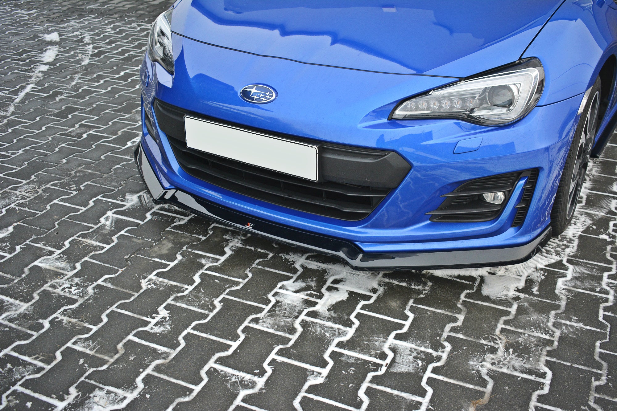 Maxton Design Street+ Spoilerlippe Front Ansatz V.3 passend für Subaru BRZ Mk1 Facelift schwarz Hochglanz