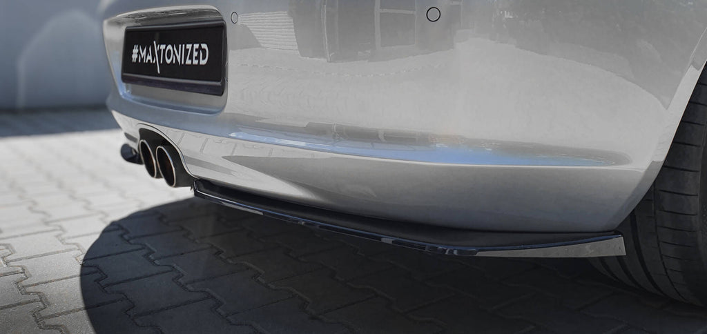 Maxton Design Heck Ansatz Flaps Diffusor passend für Porsche Boxster 987 schwarz Hochglanz