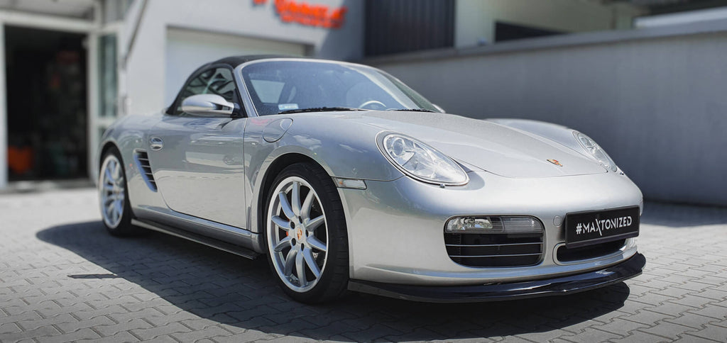 Maxton Design Street+ Seitenschweller Leisten passend für Porsche Boxster 987 schwarz Hochglanz