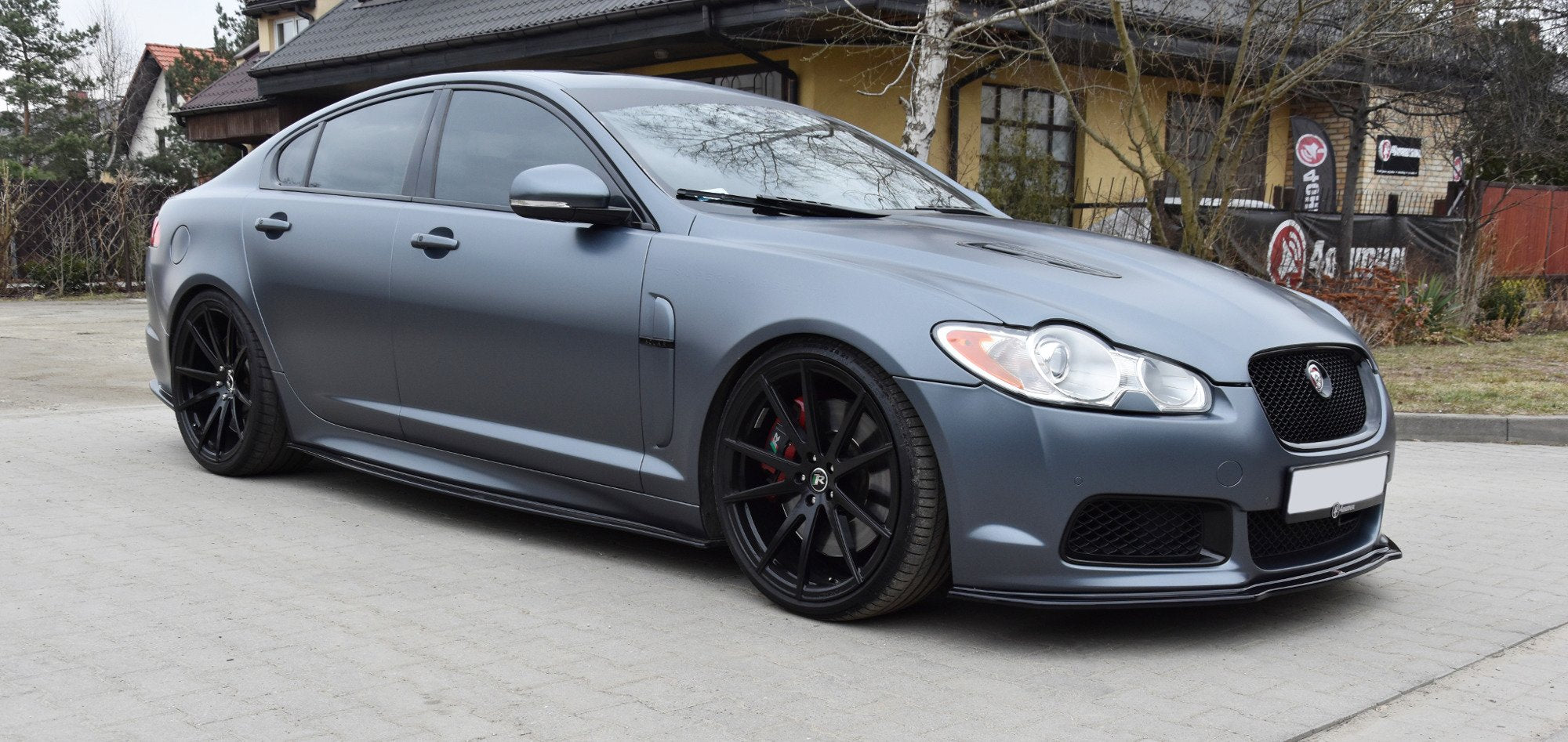 Maxton Design Street+ Seitenschweller Leisten passend für Jaguar XF- R Mk1 schwarz Hochglanz