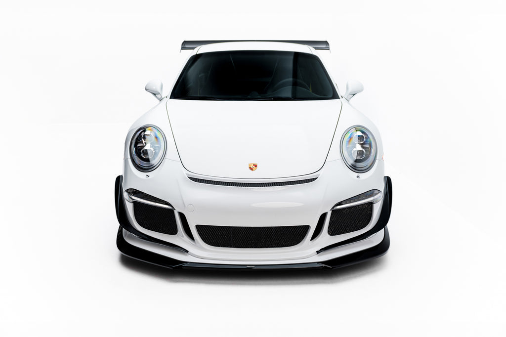 Maxton Design Street+ Spoilerlippe Front Ansatz für Porsche 911 GT3 991 [2011-2016] | Schwarz Hochglanz | ABS-Kunststoff