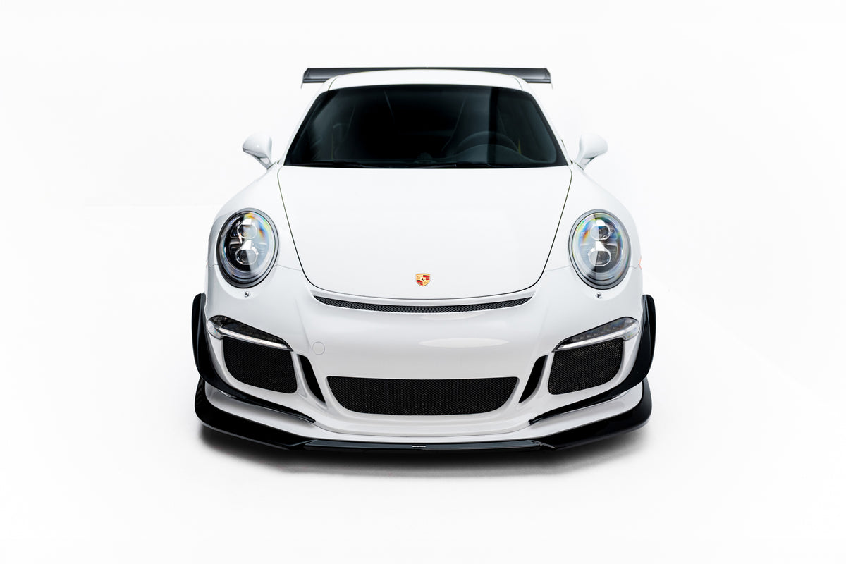 Maxton Design Street+ Spoilerlippe Front Ansatz für Porsche 911 GT3 991 [2011-2016] | Schwarz Hochglanz | ABS-Kunststoff