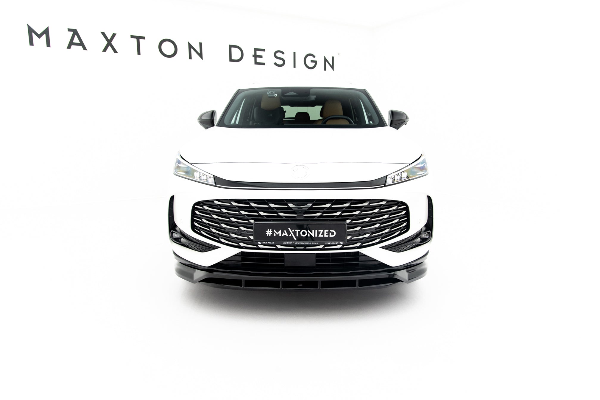 Maxton Design Street+ Spoilerlippe Front Ansatz passend für MG HS Mk2 schwarz Hochglanz