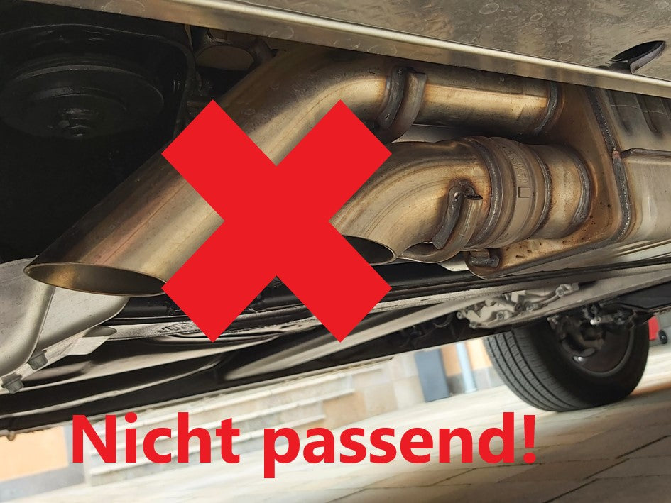 Fox passend fürMercedes G-Klasse G500 310kW - 463 Endrohr zum anstecken - 2x115x85 Typ 38 rechts und links unterm Trittbrett