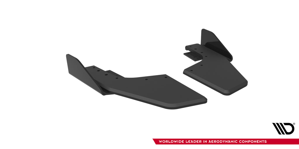 Maxton Design Street Pro Heck Ansatz Flaps Diffusor V.2 + Flaps V.2 passend für VW Golf R Hatchback Mk8 / Mk8 Facelift schwarz Hochglanz