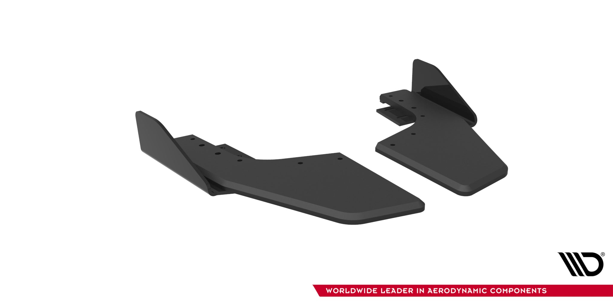 Maxton Design Street Pro Heck Ansatz Flaps Diffusor V.2 + Flaps V.2 passend für VW Golf R Hatchback Mk8 / Mk8 Facelift schwarz Hochglanz