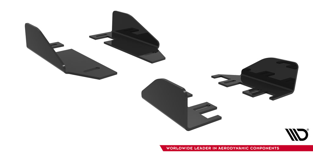 Maxton Design Seitenschweller Flaps passend für VW Golf R Hatchback Mk8 / Mk8 Facelift schwarz Hochglanz