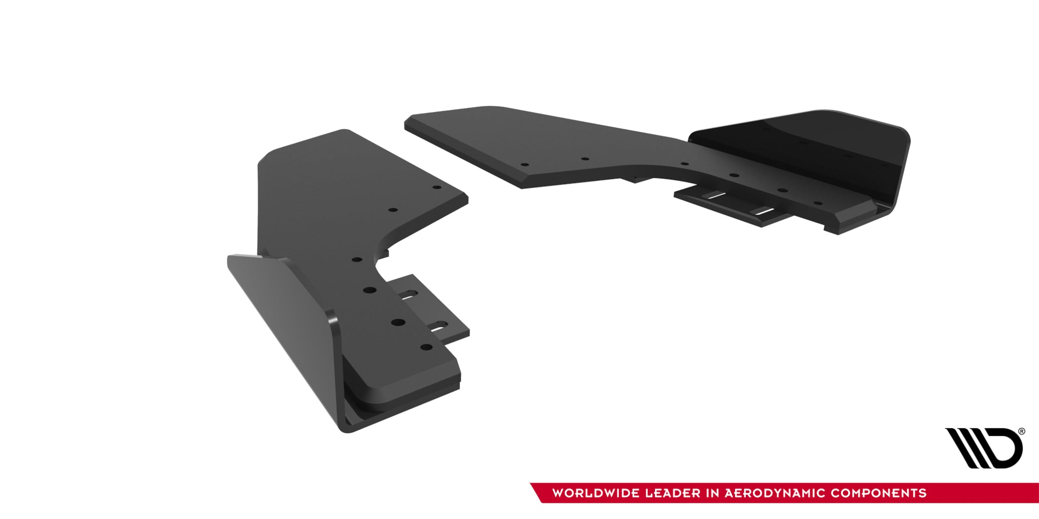 Maxton Design Street Pro Heck Ansatz Flaps Diffusor V.2 + Flaps V.2 passend für VW Golf R Hatchback Mk8 / Mk8 Facelift schwarz Hochglanz