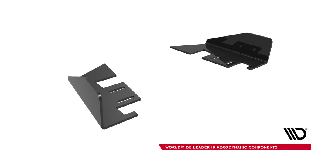 Maxton Design Hintere Seiten Flaps V.2 passend für VW Golf R Hatchback Mk8 / Mk8 Facelift schwarz Hochglanz