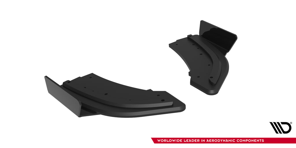 Maxton Design Street Pro Heck Ansatz Flaps Diffusor + Flaps passend für Mazda 3 MPS Mk1 EU Version schwarz Hochglanz