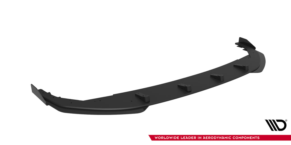 Maxton Design Street Pro Street+ Spoilerlippe Front Ansatz + Flaps passend für VW Golf R Hatchback Mk8 Facelift schwarz Hochglanz