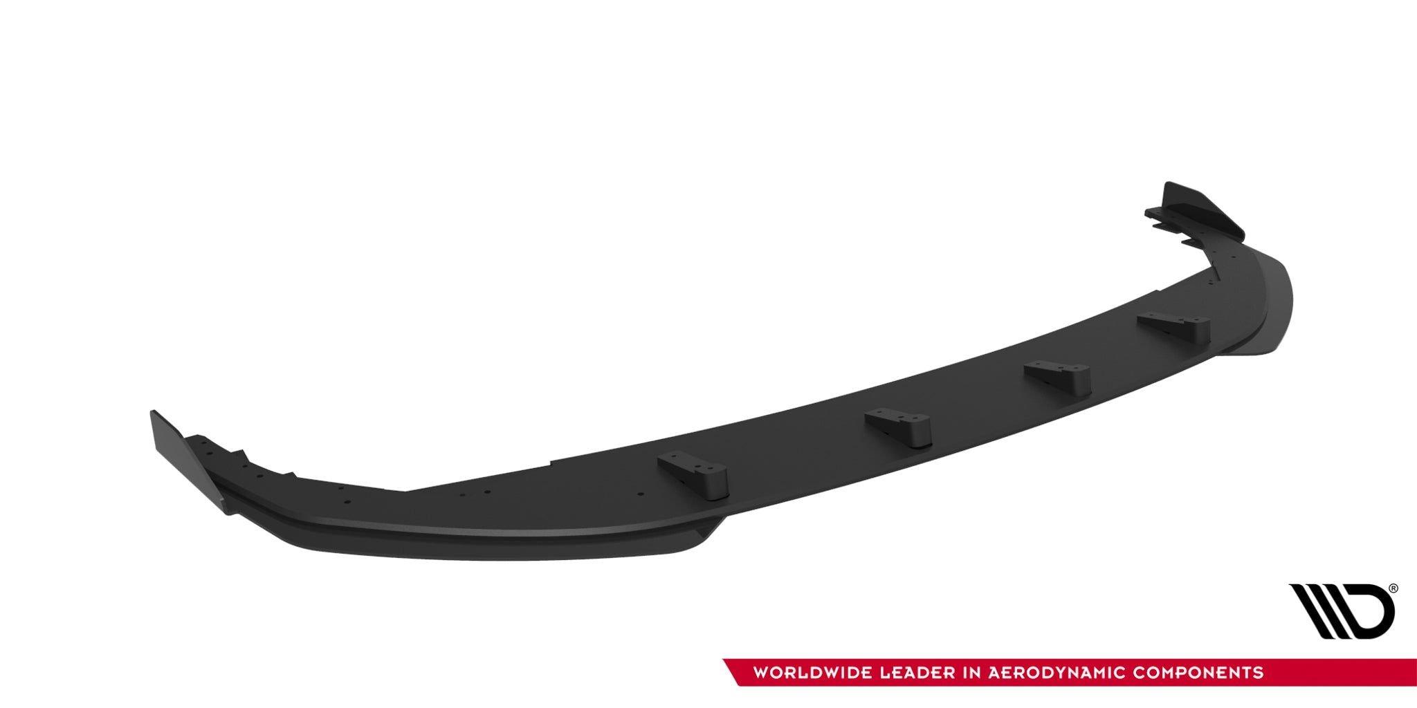 Maxton Design Street Pro Street+ Spoilerlippe Front Ansatz + Flaps passend für VW Golf R Hatchback Mk8 Facelift schwarz Hochglanz
