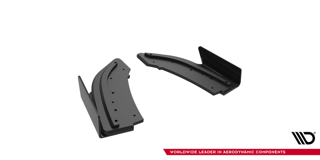 Maxton Design Street Pro Heck Ansatz Flaps Diffusor + Flaps passend für Mazda 3 MPS Mk1 EU Version schwarz Hochglanz