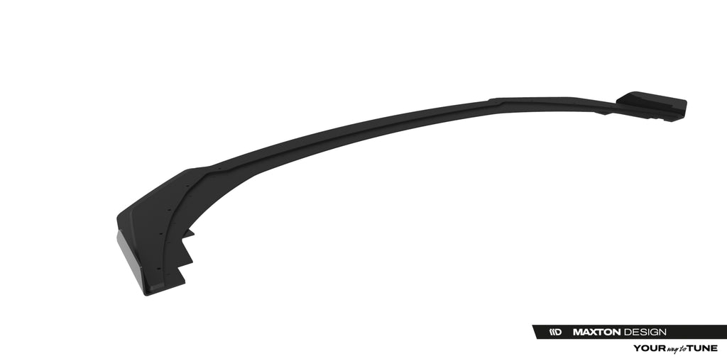 Maxton Design Street Pro Street+ Spoilerlippe Front Ansatz + Flaps passend für Ford Mustang Dark Horse Mk7 schwarz Hochglanz