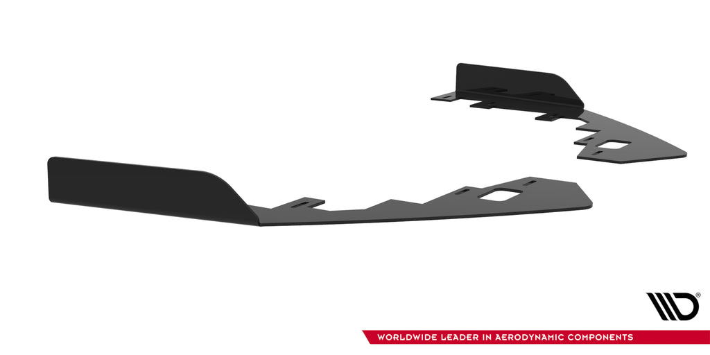 Maxton Design Front Stoßstange Flaps passend für Flaps Toyota GR Corolla Mk12 schwarz Hochglanz