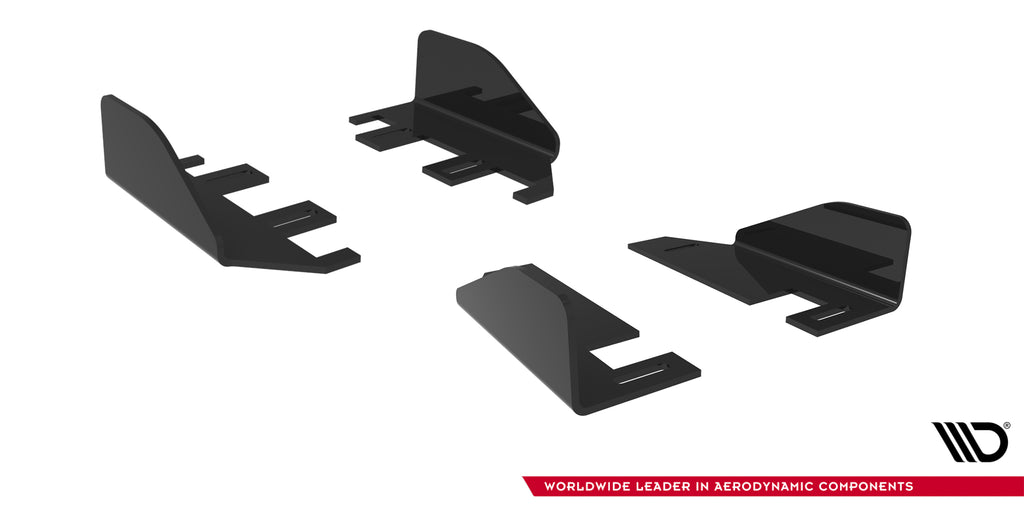 Maxton Design Seitenschweller Flaps passend für VW Golf R Hatchback Mk8 / Mk8 Facelift schwarz Hochglanz
