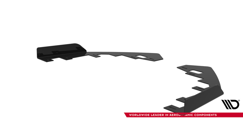 Maxton Design Front Stoßstange Flaps passend für Flaps Toyota GR Corolla Mk12 schwarz Hochglanz