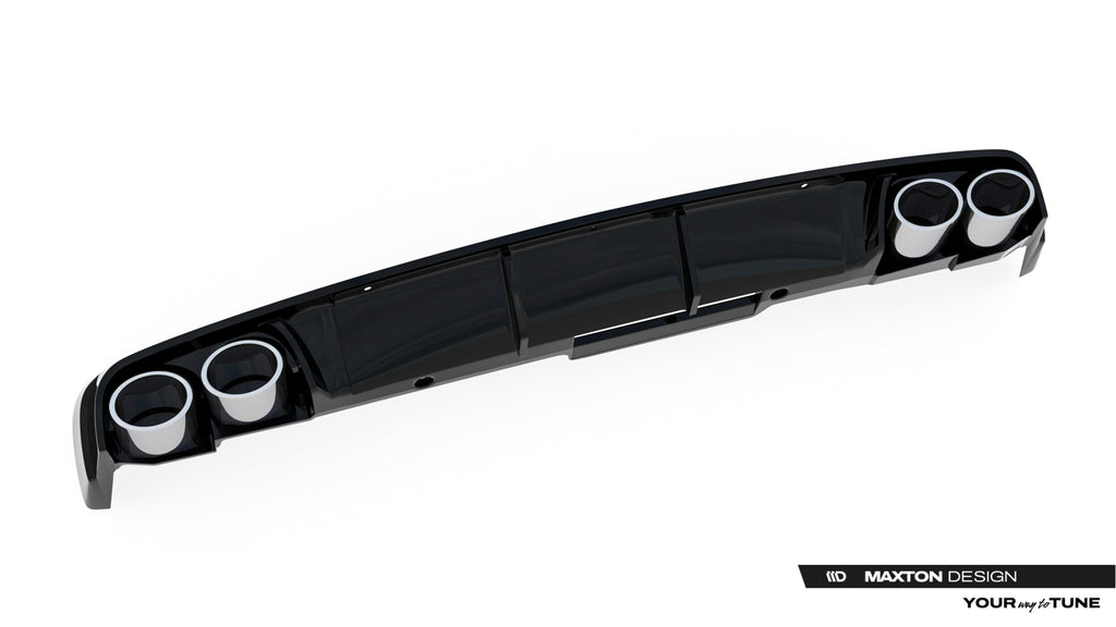 Maxton Design Diffusor Heck Ansatz + Endrohre für Audi A6 Limousine / Avant C8 / C8 Facelift