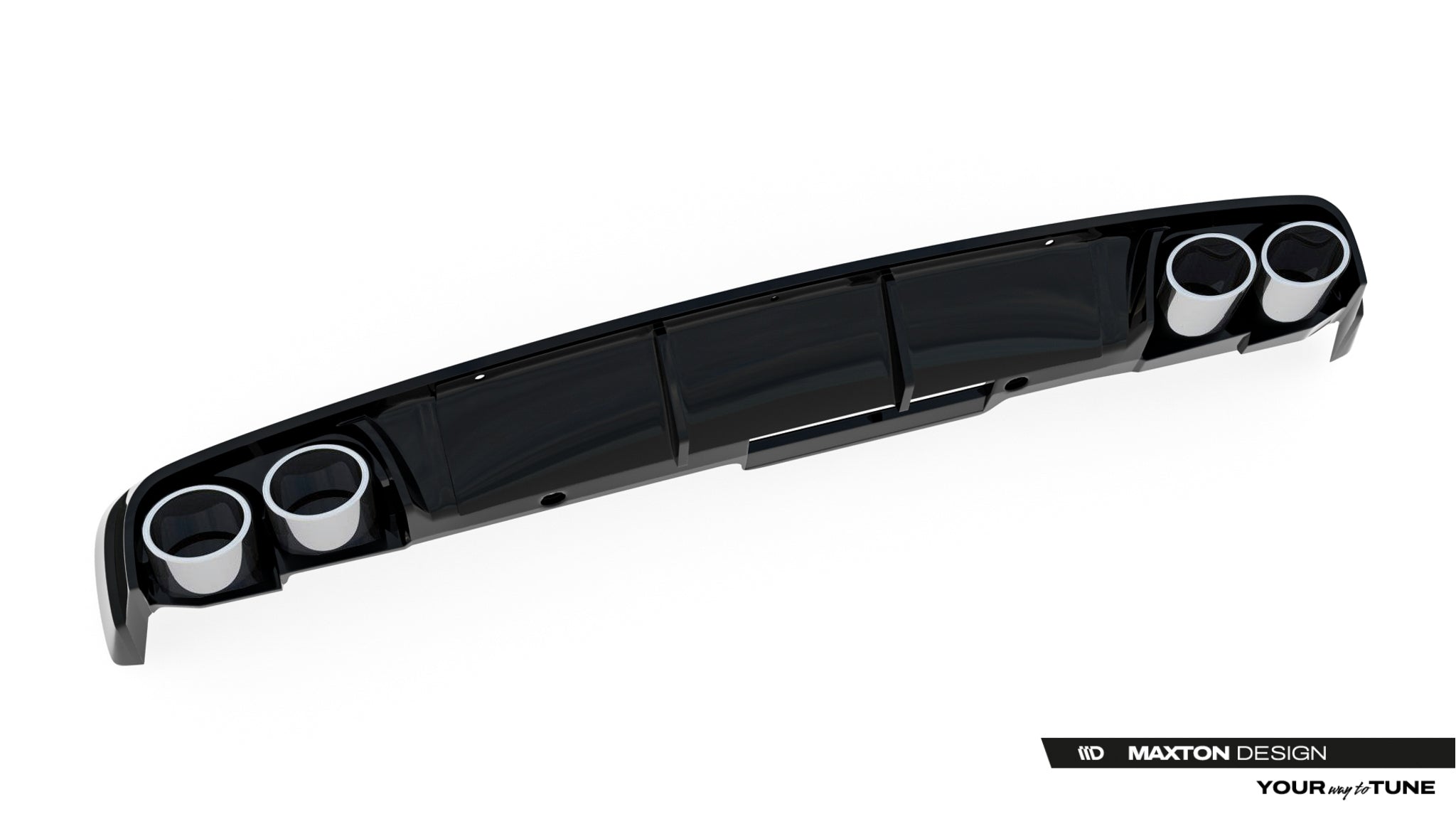 Maxton Design Diffusor Heck Ansatz + Endrohre für Audi A6 Limousine / Avant C8 / C8 Facelift