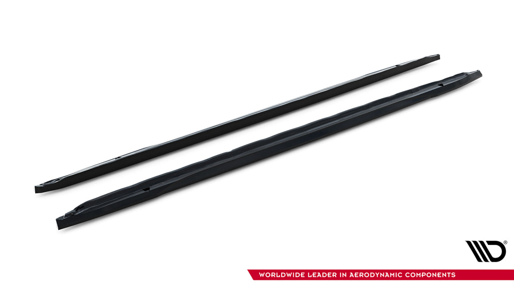 Maxton Design Street+ Seitenschweller Leisten passend für Audi A5 S-Line / S5 Limousine / Avant B10 schwarz Hochglanz