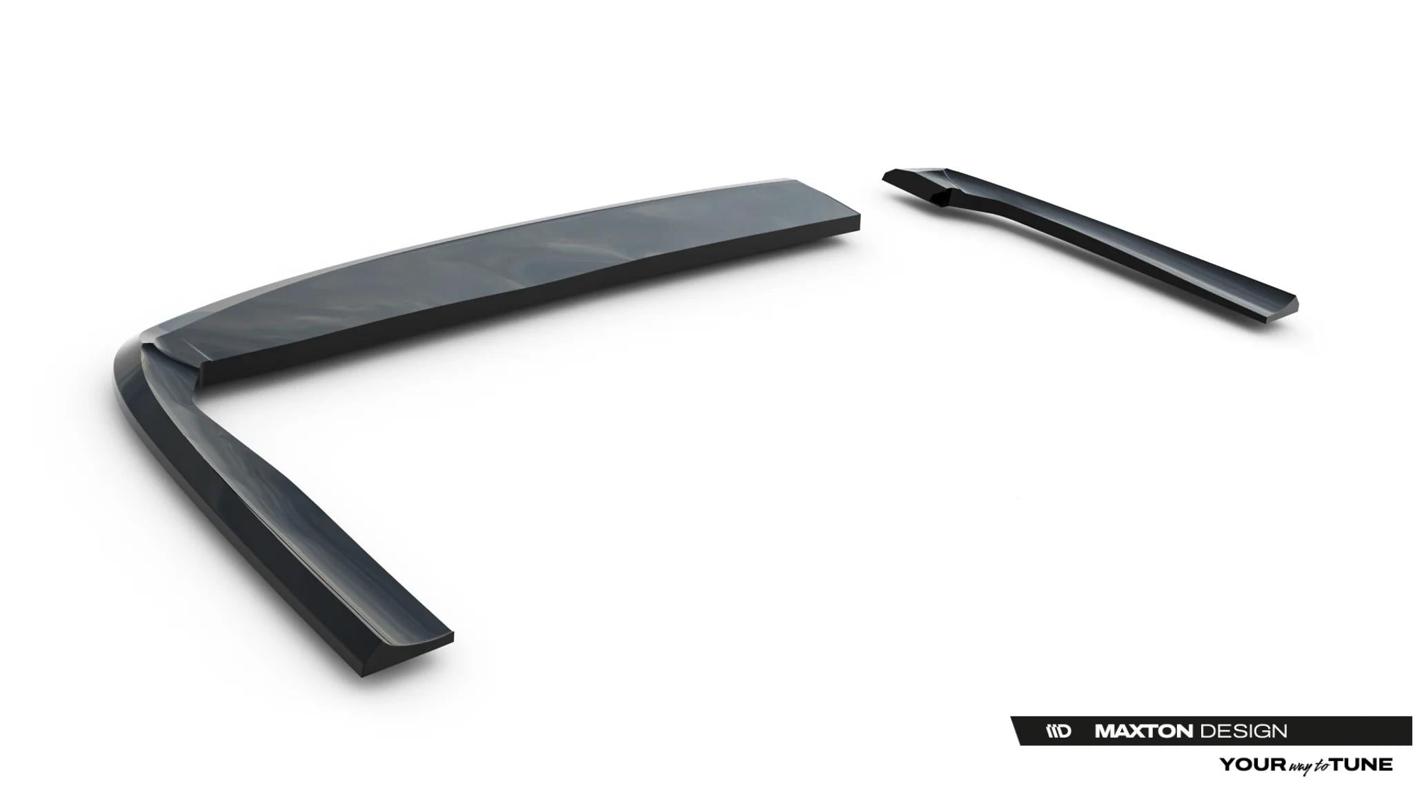 Maxton Design Heck Ansatz Flaps Diffusor passend für BMW M3 / 3 M-Paket Coupe / Cabrio E36 schwarz Hochglanz