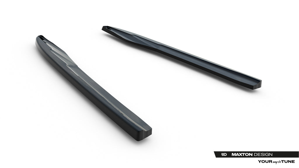 Maxton Design Heck Ansatz Flaps Diffusor passend für Audi A6 Limousine / Avant C8 / C8 Facelift schwarz Hochglanz
