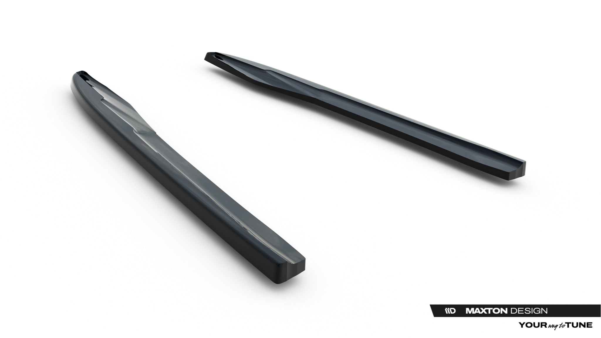 Maxton Design Heck Ansatz Flaps Diffusor passend für Audi A6 Limousine / Avant C8 / C8 Facelift schwarz Hochglanz