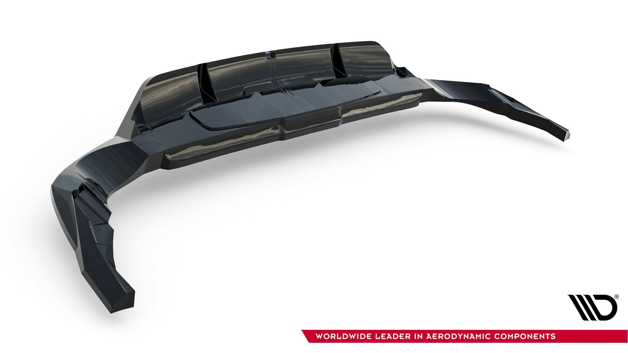 Maxton Design Street+ Mittlerer Diffusor RACE passend für Audi RSQ8 Mk1 Facelift schwarz Hochglanz